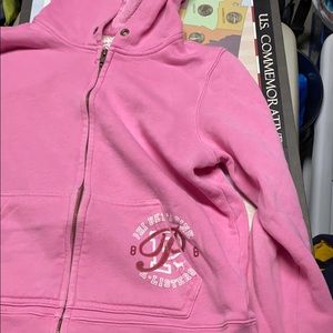 Pink hooded zip up